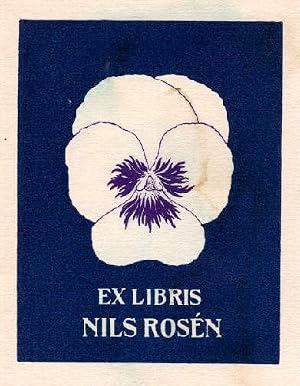 Bild des Verk�ufers f�r Exlibris f�r Nils Rosen. Farbiger Holzschnitt von Lydia Skottsberg, Stockholm. zum Verkauf von Antiquariat Heinz Tessin