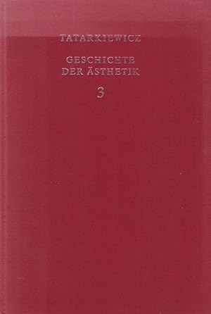 Seller image for Geschichte der sthetik, Bd. 3., Die sthetik der Neuzeit : von Petrarca bis Vico / hrsg. von Hans Rudolf Schweizer, Deutsch v. Alfred Loepfe for sale by Licus Media