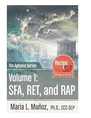 Immagine del venditore per The Aphasia Series Vol 1: Sfa, Ret, Rap venduto da GreatBookPrices