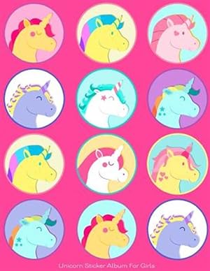 Image du vendeur pour Unicorn Sticker Album for Girls: 100 Plus Pages for Permanent Sticker Collection, Activity Book for Girls, Pink - 8.5 by 11 mis en vente par GreatBookPrices