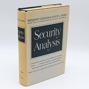 Seller image for Security Analysis: Principles and Technique, Third Edition for sale by LaCelle Rare Books