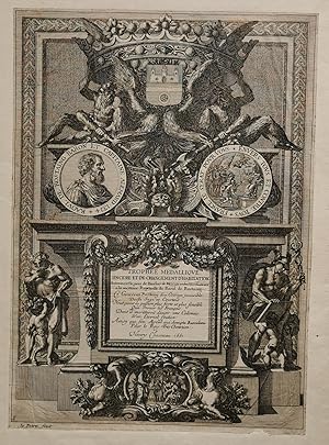 Gravure des TROPHÉES MÉDALLIQUES des SEIGNEURS de ROSTAING - LE PAULTRE 1661