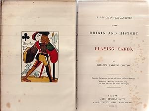Imagen del vendedor de Facts and Speculations on the Origin and History of Playing Cards a la venta por Card Game Books
