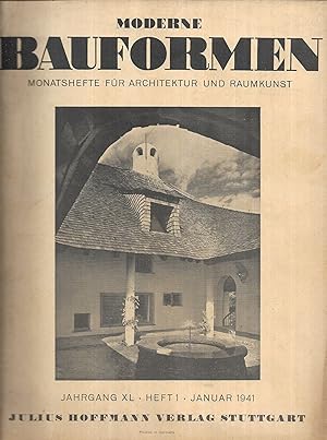 Bild des Verkufers fr Moderne Bauformen. Monatshefte fr Architektur und Raumkunst. Jahrgang XL - Heft 1 - Januar 1941. zum Verkauf von Antiquariat Bibliomania