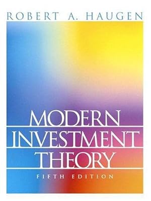 Imagen del vendedor de Modern Investment Theory: United States Edition (Prentice Hall Finance Series) a la venta por WeBuyBooks