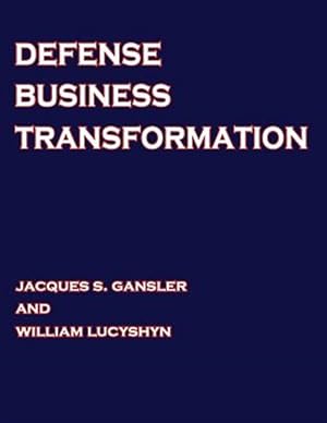 Bild des Verkufers fr Defense Business Transformation zum Verkauf von GreatBookPrices