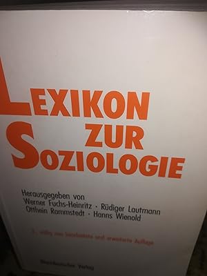 Bild des Verkufers fr Lexikon zur Soziologie, 3. vllig neu bearbeitete und erweiterte Auflage zum Verkauf von Verlag Robert Richter