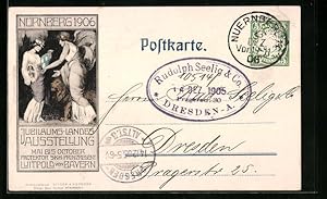 Ansichtskarte Ganzsache Bayern: Nürnberg, Jubiläumslandesausstellung 1906