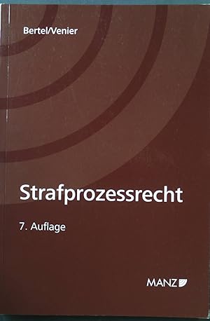 Bild des Verkufers fr Strafprozessrecht. zum Verkauf von books4less (Versandantiquariat Petra Gros GmbH & Co. KG)