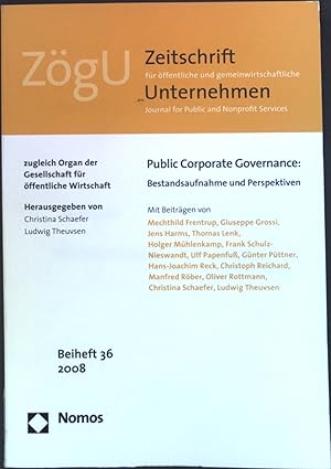 Image du vendeur pour Public corporate governance : Bestandsaufnahme und Perspektiven. mis en vente par books4less (Versandantiquariat Petra Gros GmbH & Co. KG)