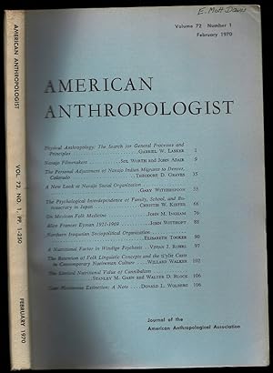 Image du vendeur pour Northern Iroquoian Sociopolitical Organization in American Anthropologist Volume 72 Number 1 mis en vente par The Book Collector, Inc. ABAA, ILAB