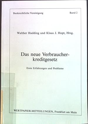 Seller image for Das neue Verbraucherkreditgesetz : Erste Erfahrungen und Probleme. for sale by books4less (Versandantiquariat Petra Gros GmbH & Co. KG)
