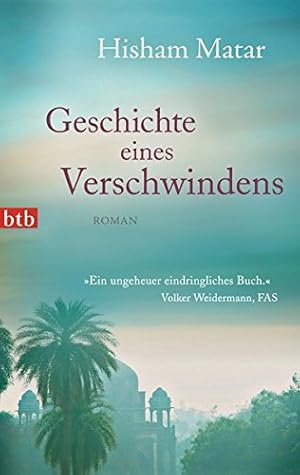 Bild des Verkufers fr Geschichte eines Verschwindens: Roman zum Verkauf von Gabis Bcherlager