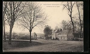 Ansichtskarte Château-Renard, Avenue de la Gare, Bahnhof