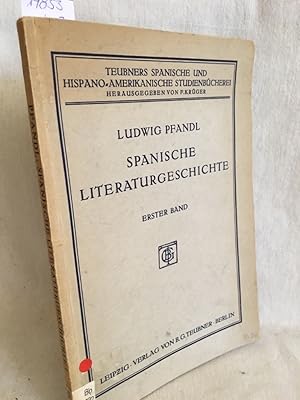 Imagen del vendedor de Spanische Literaturgeschichte: Erster Band, Mittelalter und Renaissance. a la venta por Versandantiquariat Waffel-Schrder