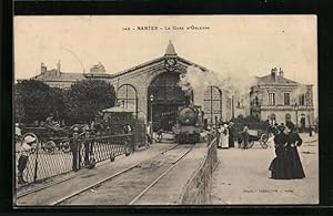 Ansichtskarte Nantes, La Gare d`Orléans, Bahnhof