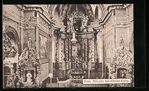 Ansichtskarte Pinsk, Innenansicht der Polnischen Benediktiner Kirche