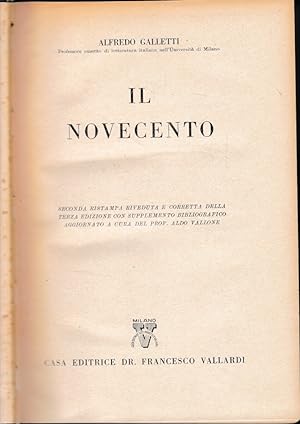 Storia letteraria d'Italia: Il Novecento