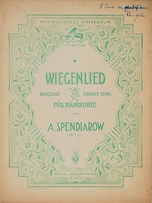 Wiegenlied. Berceuse. Cradle song. Op. 3 n. 2