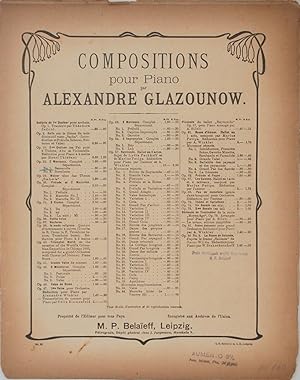 Imagen del vendedor de Compositions pour Piano. Op. 22, n. 1 Barcarolle a la venta por FABRISLIBRIS