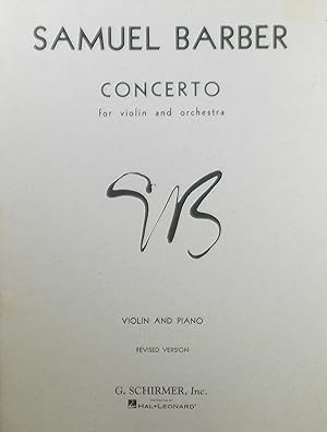 Violin Concerto, Op.14, Piano Score and Solo Violin Part (Revised Version)