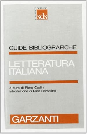 Immagine del venditore per Letteratura Italiana venduto da librisaggi