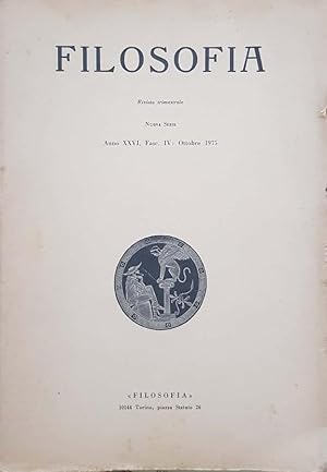 Filosofia. Rivista trimestrale Anno XXVI, Fasc. II Aprile 1975