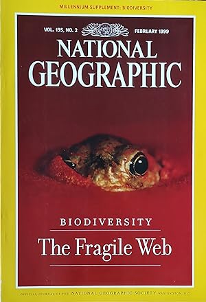 Bild des Verkufers fr National Geographic February 1999 / Biodiversity, the fragile web. Under Antarctic ice. Forest elephants. Diatoms, plants with a touch of glass. Ants and Plants, a profitable partnership. zum Verkauf von Shore Books