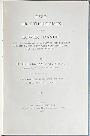 Seller image for Two ornithologists on the Lower Danube for sale by Acanthophyllum Books