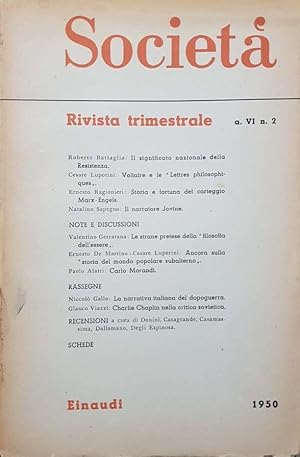 Società. Rivista trimestrale a.VI n.2