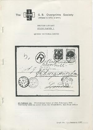 Seller image for British Levant. Queen Victoria Issues. Study Paper 1 for sale by Pennymead Books PBFA