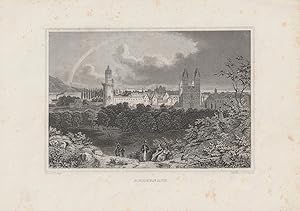 Imagen del vendedor de Andernach. Stahlstich-Ansicht von Poppel nach Lange. a la venta por Antiquariat Dennis R. Plummer