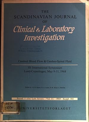 Image du vendeur pour Cerebral Blood Flow & Cerebro-Spinal Fluid - in: Scandinavian Journal of Clinical and Laboratory Investigation; Vol. 22; Suppl. 102 mis en vente par books4less (Versandantiquariat Petra Gros GmbH & Co. KG)