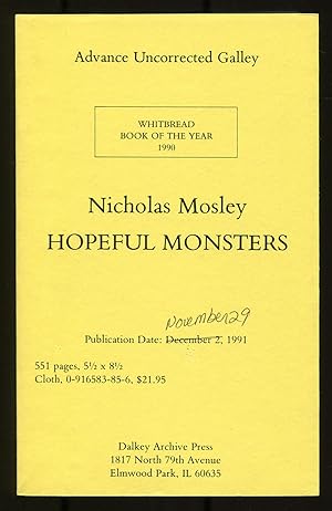 Seller image for Hopeful Monsters for sale by Between the Covers-Rare Books, Inc. ABAA