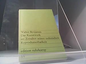 Das Kunstwerk im Zeitalter seiner technischen Reproduzierbarkeit Drei Studien zur Kunstsoziologie