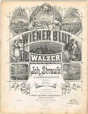 Wiener Blut. Walzer. Op. 354. (Pianoforte zweihändig).