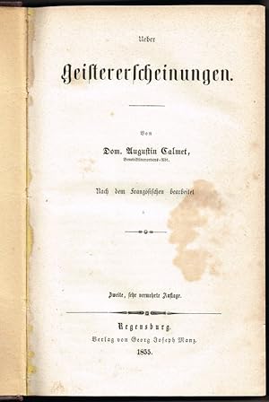 Seller image for Ueber Geistererscheinungen. for sale by Wiener Antiquariat Ingo Nebehay GmbH