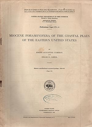 Seller image for MioceneForaminifera of the coastal plain of the eastern United States for sale by JP Livres