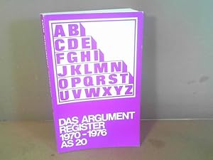 Das Argument Register 1970-1976. (= Argument Sonderband AS 20).