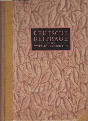 Bild des Verkufers fr Deutsche Beitrge. Eine Zweimonatsschrift; 1. Jahrgang, Heft 1-6 1946/47 zum Verkauf von Schrmann und Kiewning GbR