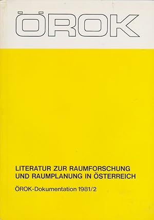 Immagine del venditore per Literatur zur Raumforschung und Raumpkanung in sterreich. ROK-Dokumentation 1981/2. venduto da Schrmann und Kiewning GbR