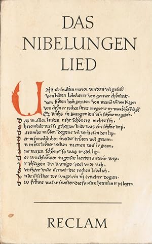 Bild des Verkufers fr Das Nibelungenlied. bers., eingel. u. erl. von / Reclams Universalbibliothek ; Nr. 642/645 zum Verkauf von Schrmann und Kiewning GbR