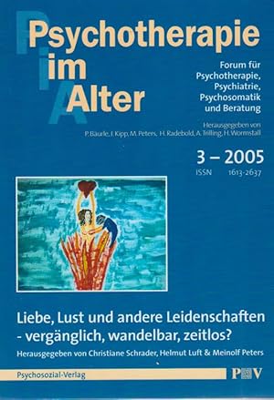 Bild des Verkufers fr Psychotherapie im Alter. Forum fr Psychotherapie, Psychatrie, Psychosomatik und Beraturn; 3/2005 Freie Assoziation zum Verkauf von Schrmann und Kiewning GbR