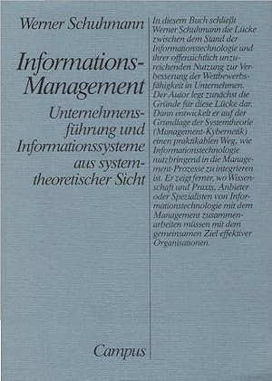 Bild des Verk�ufers f�r Informations-Management : Unternehmensf�hrung und Informationssysteme aus systemtheoretischer Sicht. Unternehmensf�hrung und Informationssysteme aus systemtheoretischer Sicht zum Verkauf von Sch�rmann und Kiewning GbR