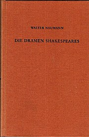 Bild des Verkufers fr Die Dramen Shakespeares. Walter Naumann zum Verkauf von Schrmann und Kiewning GbR