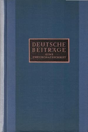 Bild des Verkufers fr Deutsche Beitrge. Eine Zweimonatsschrift; 2. Jahrgang 1948, Heft 1-6 zum Verkauf von Schrmann und Kiewning GbR