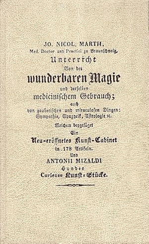 Seller image for Unterricht von der wunderbaren Magie und derselben Medicinischem Gebrauch (Nachdruck) for sale by Schrmann und Kiewning GbR