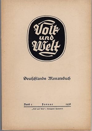 Bild des Verkufers fr Volk und Welt. Deutschlands Monatsbuch; Band 1, Januar 1938 zum Verkauf von Schrmann und Kiewning GbR