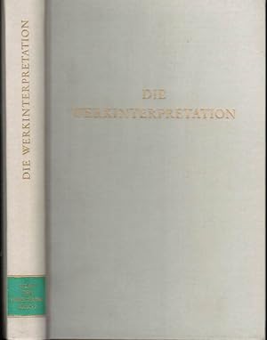 Imagen del vendedor de Die Werkinterpretation. (= Wege der Forschung, Band XXXVI). a la venta por Schrmann und Kiewning GbR