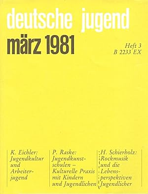 Immagine del venditore per Deutsche Jugend. Zeitschrift fr Jugendfragen und Jugendarbeit; 29. Jg., Heft 3, Mrz 1981. venduto da Schrmann und Kiewning GbR